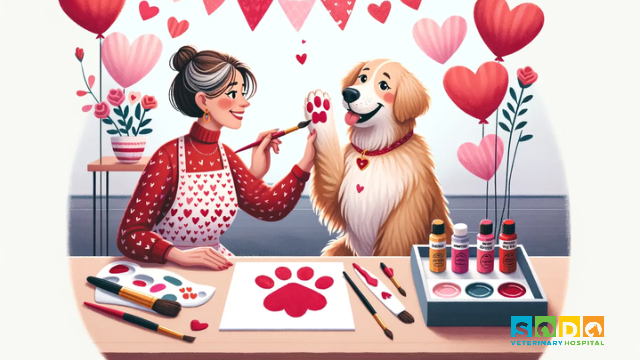 Spread Love with Paw Painting: A Heartfelt Valentine's Day Craft for Your Furry Friend!